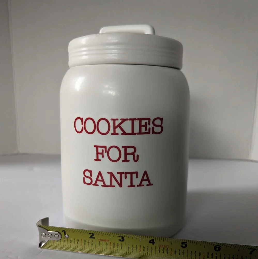 Target Bullseye Playground Cookies For Santa Cookie Jar Christmas White Ceramic